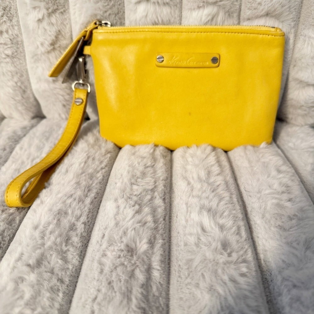 Kenneth Cole leather zip wristlet / wallet.